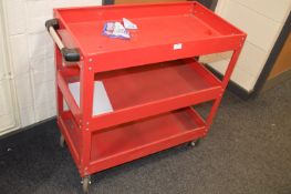 *Red Garage Trolley 16”x34”x32”