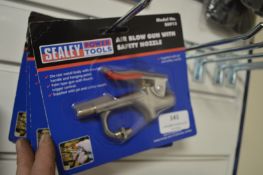*4x Sealey SA913 Air Blow Gun with Safety Nozzles