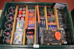 Tray Lot of Assorted Fishing Tackle, Weights, Floats, etc.