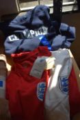 3x England Kid’s Tops Size: S, and 1x Champion Hoodie Size: L 11-12 years