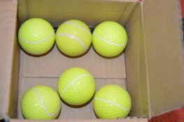 *Four Boxes of 6 Tennis Ball Design Golf Balls