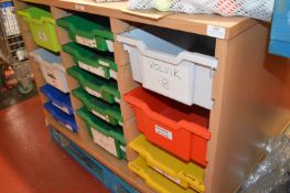 *Three Bay Twelve Tray Storage Unit 100x50cm x 70cm tall