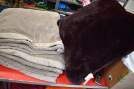 *Mon Chateaux Dark Plume Cushion, and Large Grey Blanket