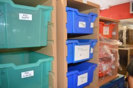 *Three One Bay Tray Storage Units 2x 36x50cm 70cm tall and 1x 36x50cm x 60cm tall