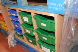 *Three Bay Eleven Tray Storage Unit 100x50cm x 70cm tall