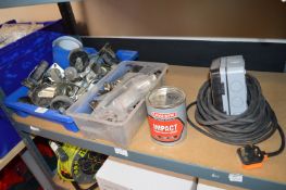 *Assorted Castors, Hinges, Electrical Box, etc.