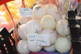 *20+ White Crystal Mixed Golf Balls