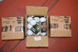 *Three Boxes of 10 Assorted Everton Logo Golf Balls