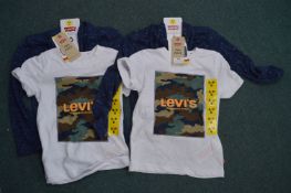 Two Levi's 2pc T-Shirt & Hoodie Sets Size: S 6 yea