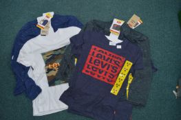 Six Levi's 2pc T-Shirt & Hoodie Sets Size: S 6 yea