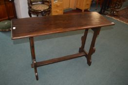 1950's Pegged Oak Console Table