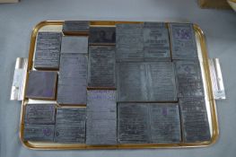 Seventeen Vintage Printing Blocks for Magic Acts e