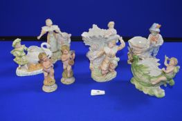 Eight Edwardian Spill Vases etc.