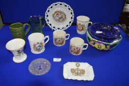 Vintage Commemorative Pottery plus Maling Rose Bowl