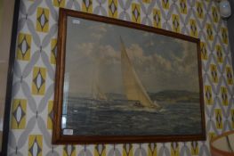 1950's Framed Yacht Racing Print 