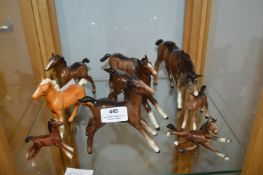 Eight Beswick Foals plus One Requiring Attention