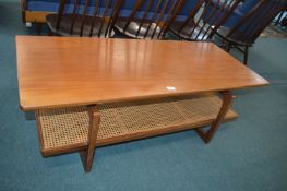 1970's G-Plan Teak Coffee Table with Lower Berger Shelf