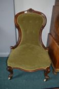 Victorian Mahogany Framed Nursing Chair