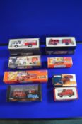 Seven Corgi Classics Diecast Fire Engines