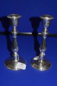 Pair of Hallmarked Sterling Silver Candlesticks - Birmingham 1993