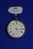 Hallmarked Sterling Silver Pocket Watch by Bunn & Dick, Newcastle - Hallmarked Birmingham 1890, ~
