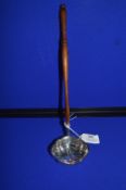 Hallmarked Sterling Silver Toddy Ladle - Sheffield 1990, ~37g silver weight