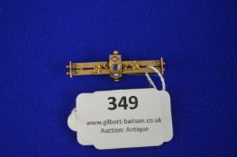 9k Gold Bar Brooch Hallmarked Chester 1903 2.3g