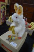 1960's Clockwork Cymbal Playing Rabbit and Tinplat