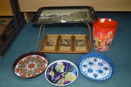 Retro Metal Trays and Waste Bin