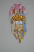 Victorian Porcelain Angel Wall Plaque