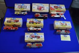 Seven Boxed Corgi Classics Diecast Fire Engines