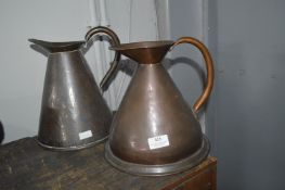Two Copper Gallon Jugs