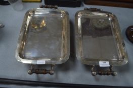 Pair of EPNS Food Warming Dishes