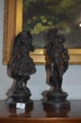 Pair of Ceramic Spanish Flamenco Dancing Figures