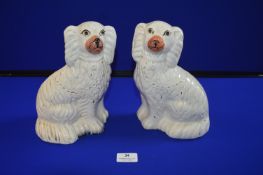 Pair of Staffordshire Flatback Dogs