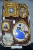 Gilt Framed Miniatures etc.
