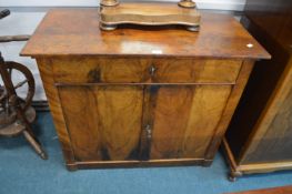 Victorian Walnut Veneered Cabinet with Single Draw