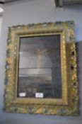 Gilt Framed Hand Painted Figure of an Angel