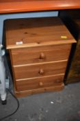 *Pine Chest of Three Drawers