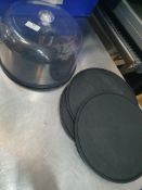 * cake plates and dome