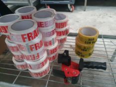 * quantity of tape and tape gun