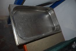 Six Stainless Steel Gastronorm Inserts