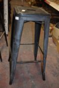 *Nine Industrial Style Stackable Steel Stools