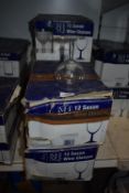 *Five Boxes of 12 Saxon Wine Glasses