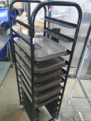 * trolly on castors with 60 x trays