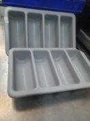 * 2 x grey cutlery trays