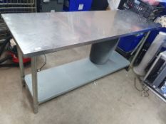 * S/S bench with undershelf - 1800w x 600d x 900h