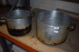 *Two Aluminium Twin Handled Saucepan