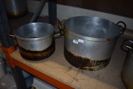 *Two Aluminium Twin Handled Saucepan