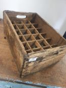 * Vintage wooden bottle crate